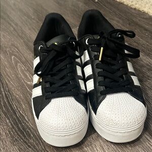 adidas Black and White Athletic Shoes